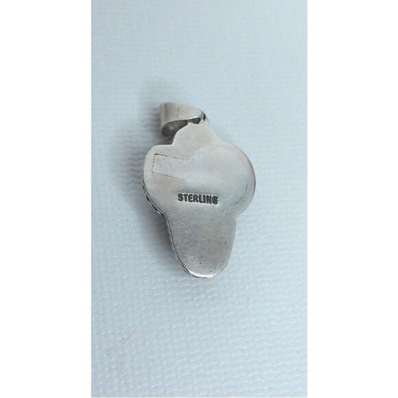 Vintage Richard Begay Sterling Silver Navajo Turquoise Coral Pendant READ - Picture 6 of 6